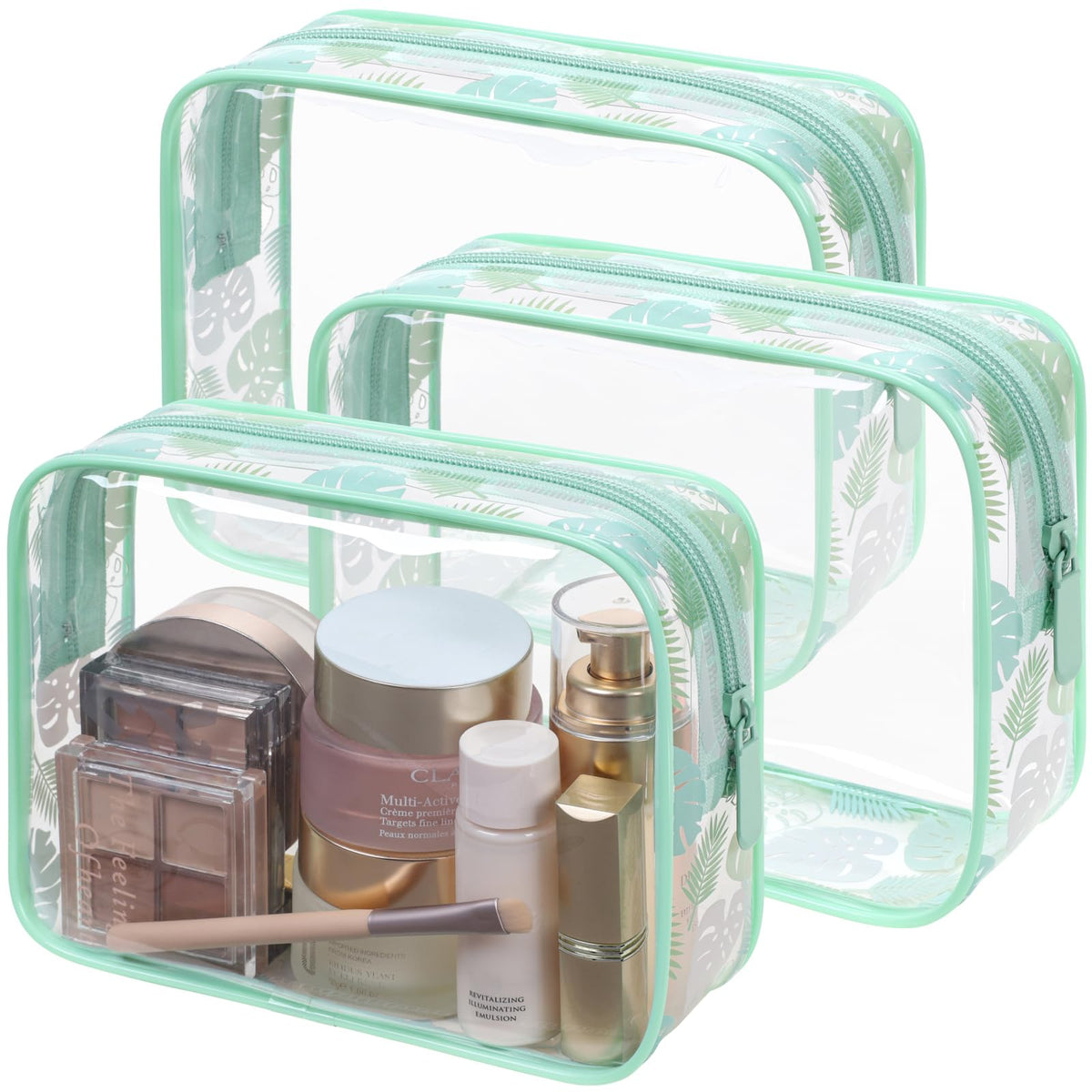 PACKISM TSA Approved Toiletry Bag - Clear Makeup Bag for Travel, Rose Pink