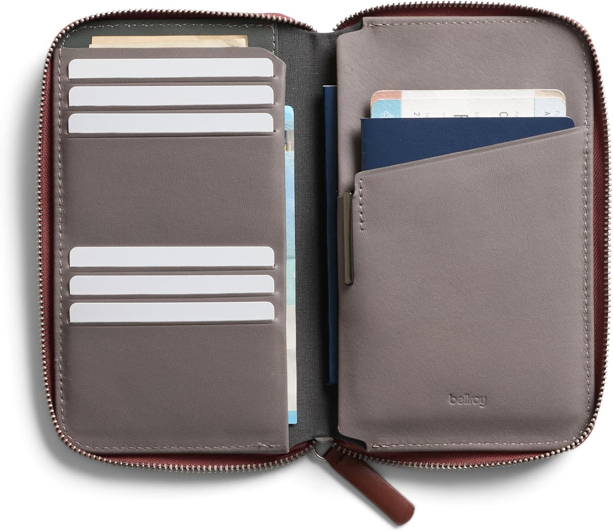 Bellroy Travel Folio, Leather Passport Wallet - Sienna