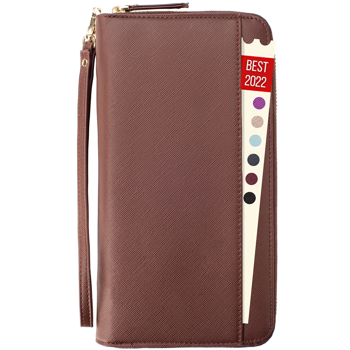 Travel Document Organizer - RFID Passport Wallet Case Family Holder Id Wristlet