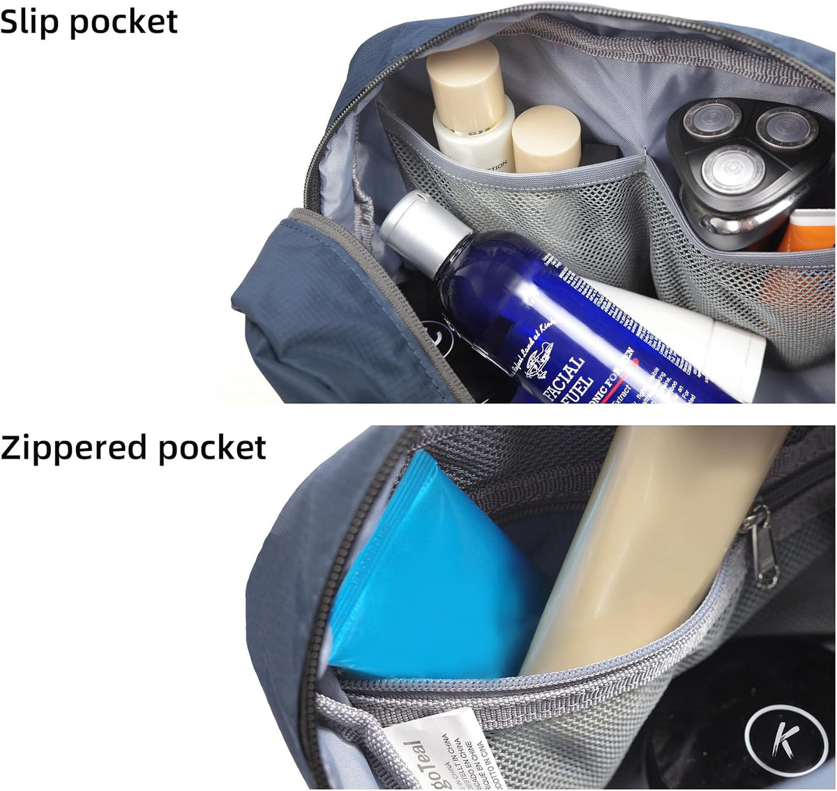 Travel Toiletry Bag 8L, Large Packing Cube with Waterproof TPU Wet/Dry Compartment