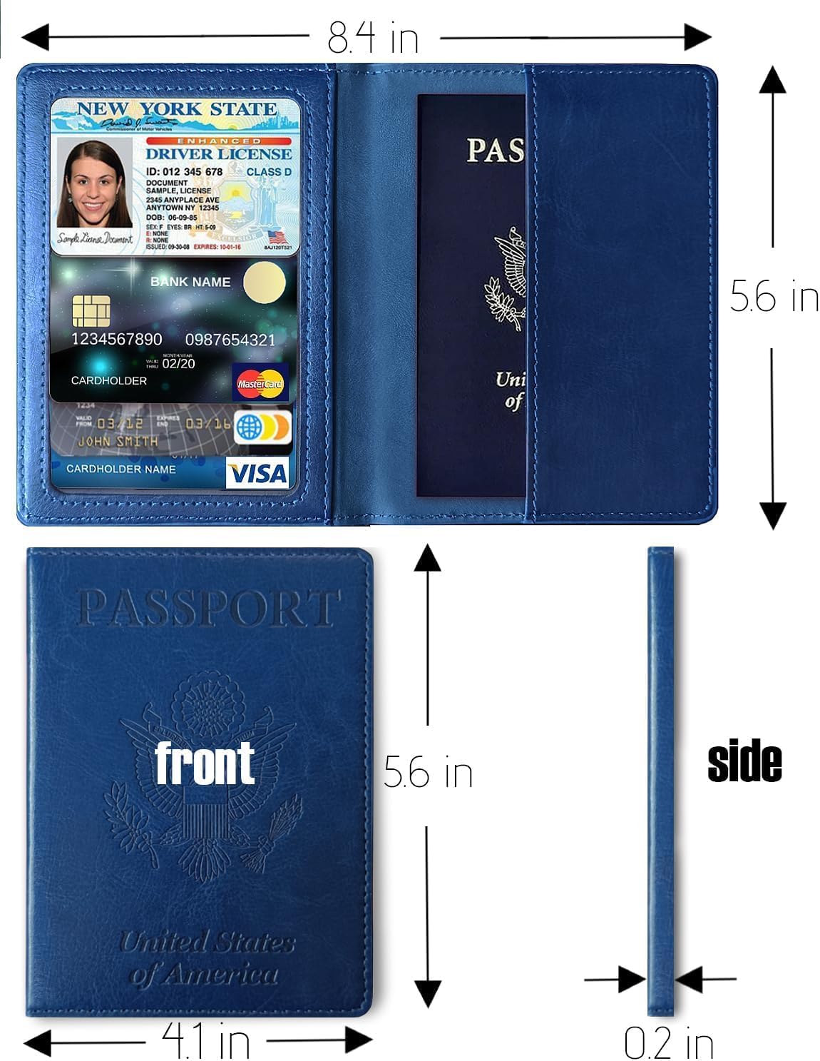 Sizobi Passport Holder for Travel Men, RFID Blocking Passport Covers Case