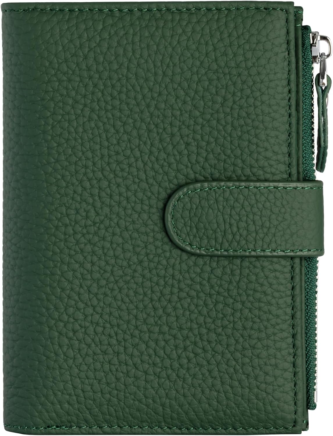 Passport wallet and Card Slot Combo RFID Blocking Leather Travel Passport Wallet for Men and Women with Zippered Coins Pocket Passport holder, Deep Green