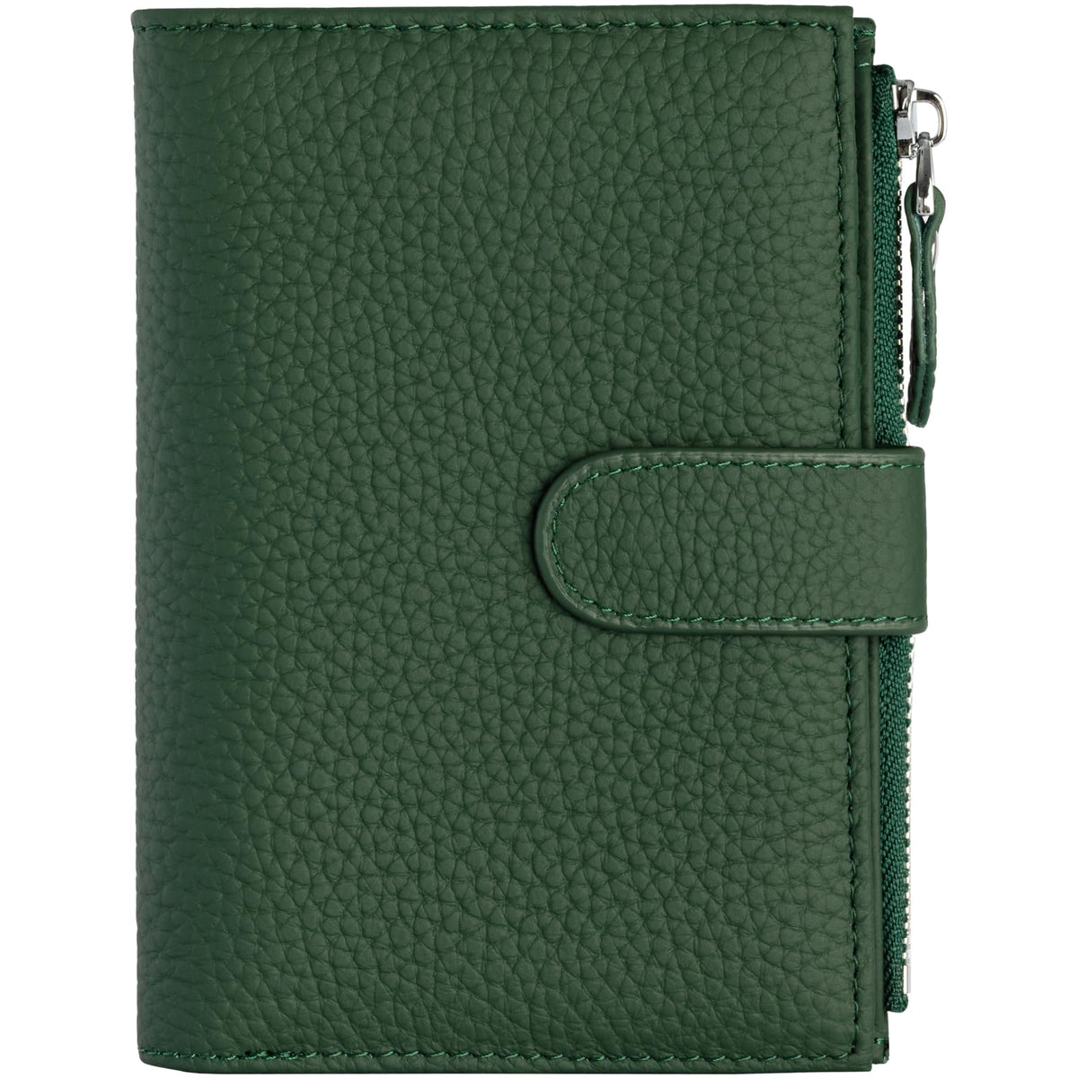 Passport wallet and Card Slot Combo RFID Blocking Leather Travel Passport Wallet for Men and Women with Zippered Coins Pocket Passport holder, Deep Green