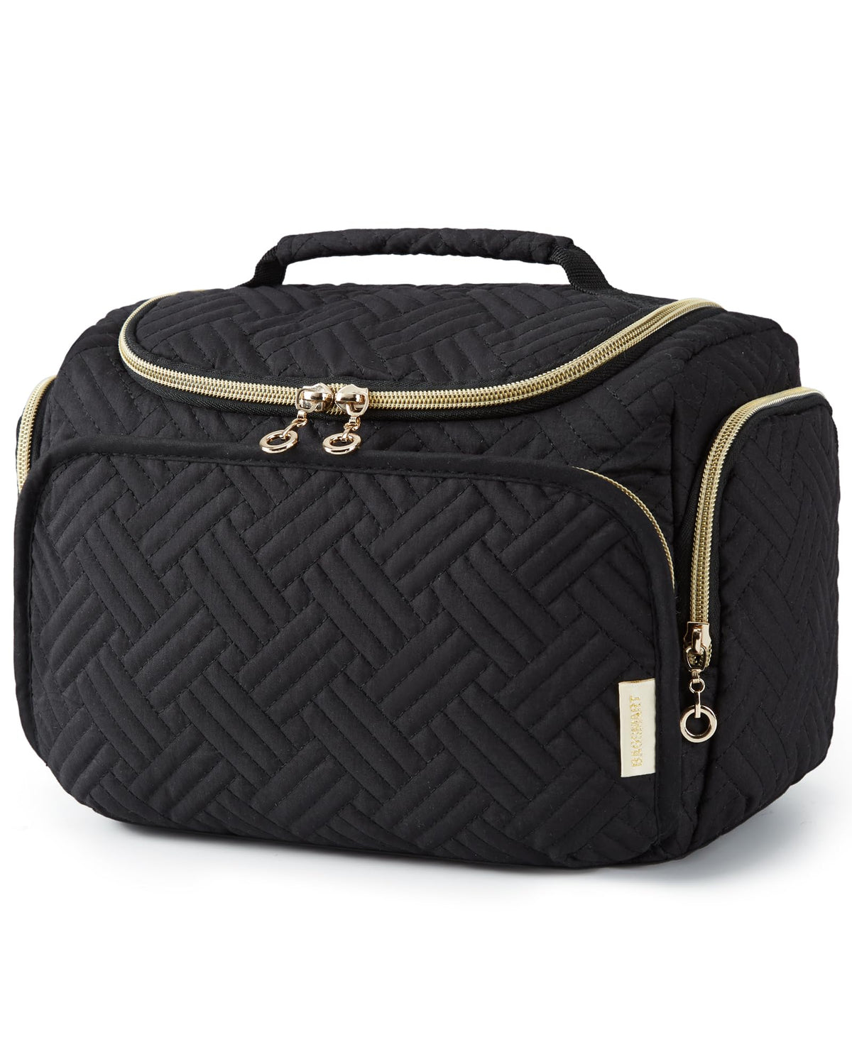 BAGSMART Travel Toiletry Bag for Women, Cosmetic Bag Makeup Bag Organizer with Handle, Travel Bag for Toiletries, Travel Accessories, Full Sized Container