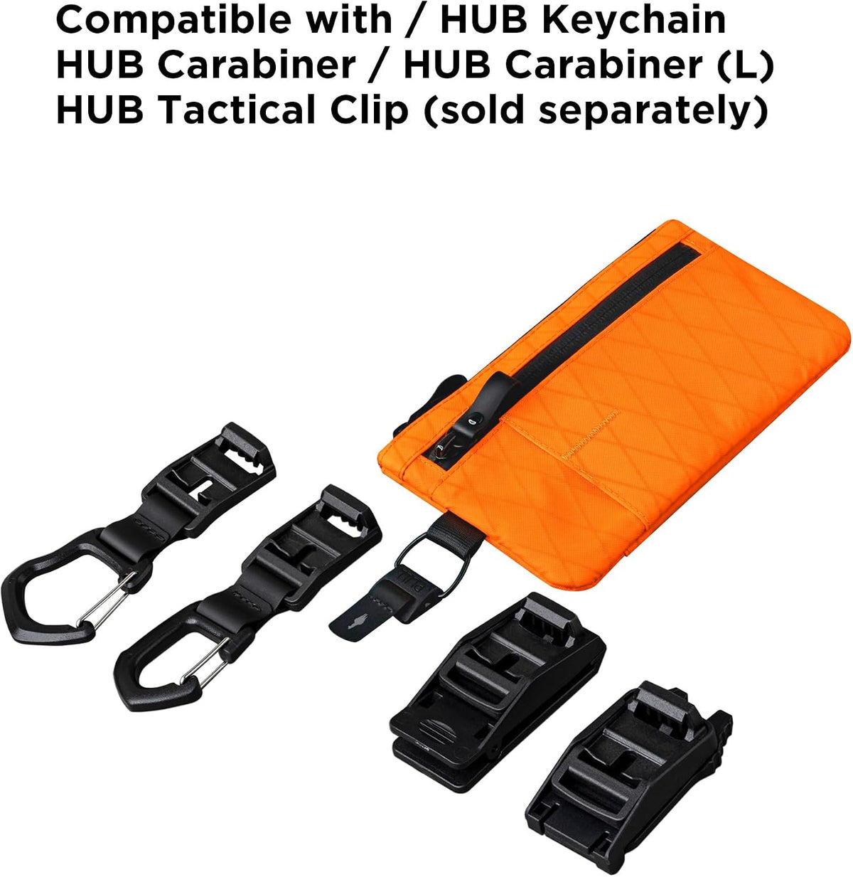 ALPAKA Zip Clutch RFID Blocking Zipper Wallet Passport Holder Hot Orange