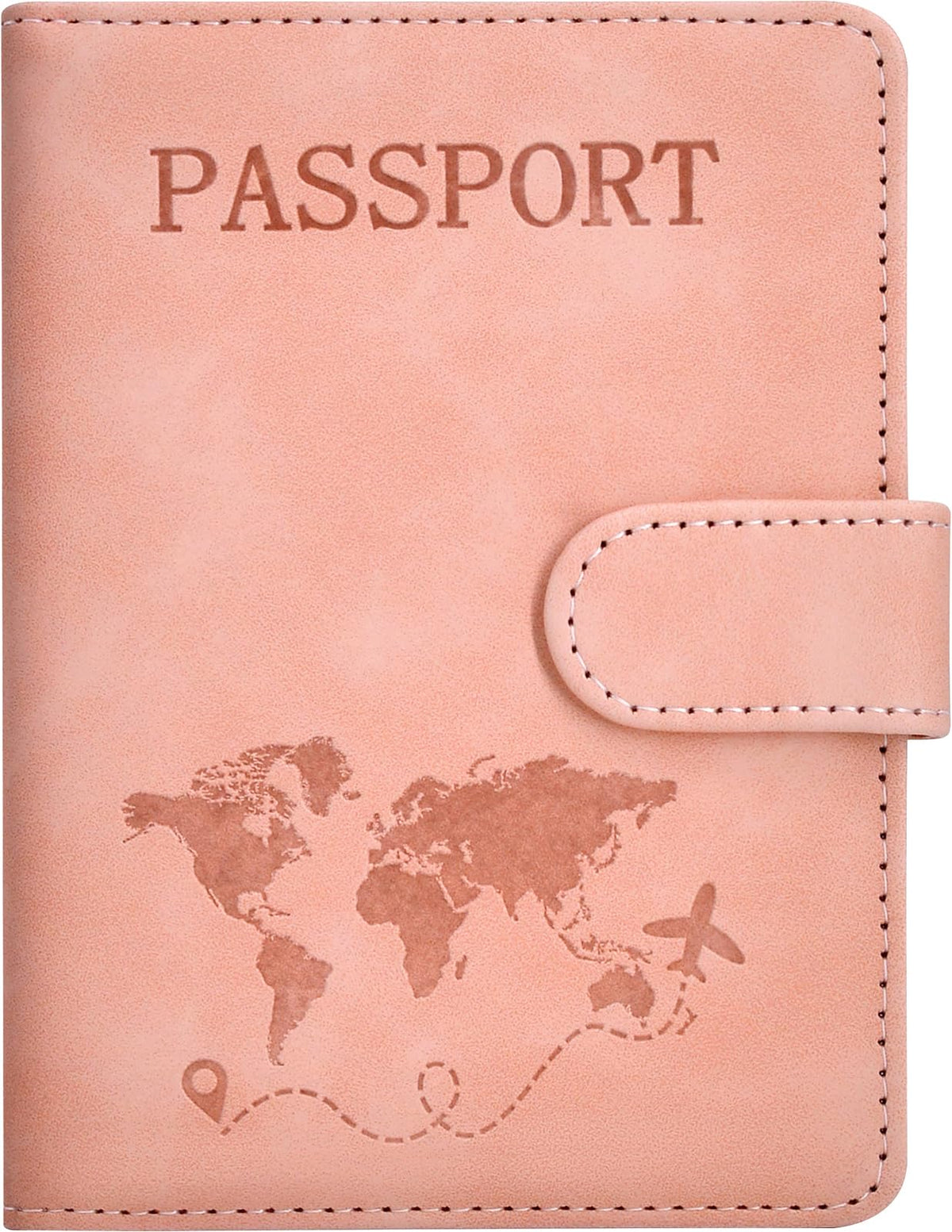 Passport Holder, Leather Travel Wallet RFID Blocking Card Cases Cover