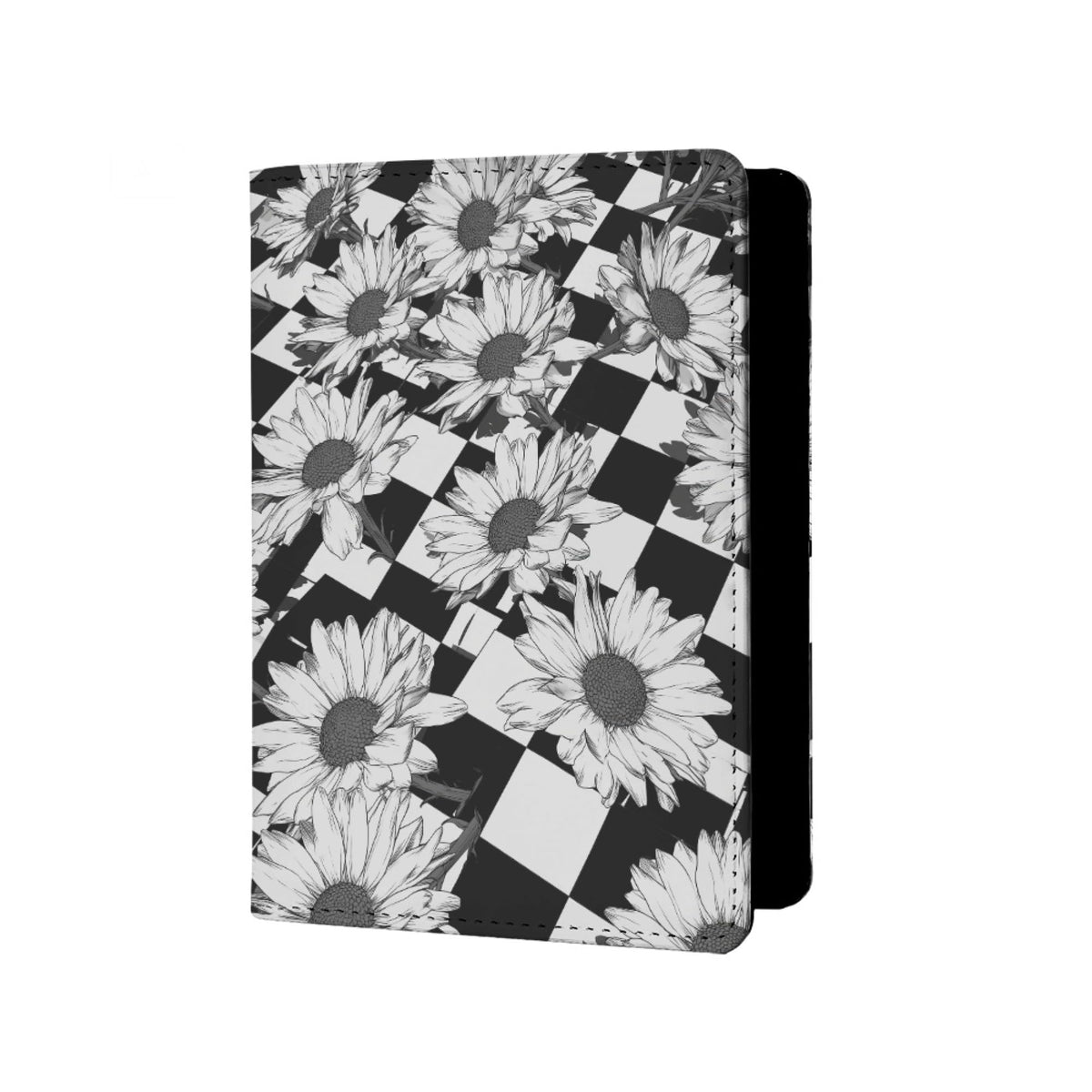 Oil Painting Floral Passport Holder for Travel Leather Womens Sunflower Passport Cover with Credit Card Slots Yellow Red Brown Onesize
