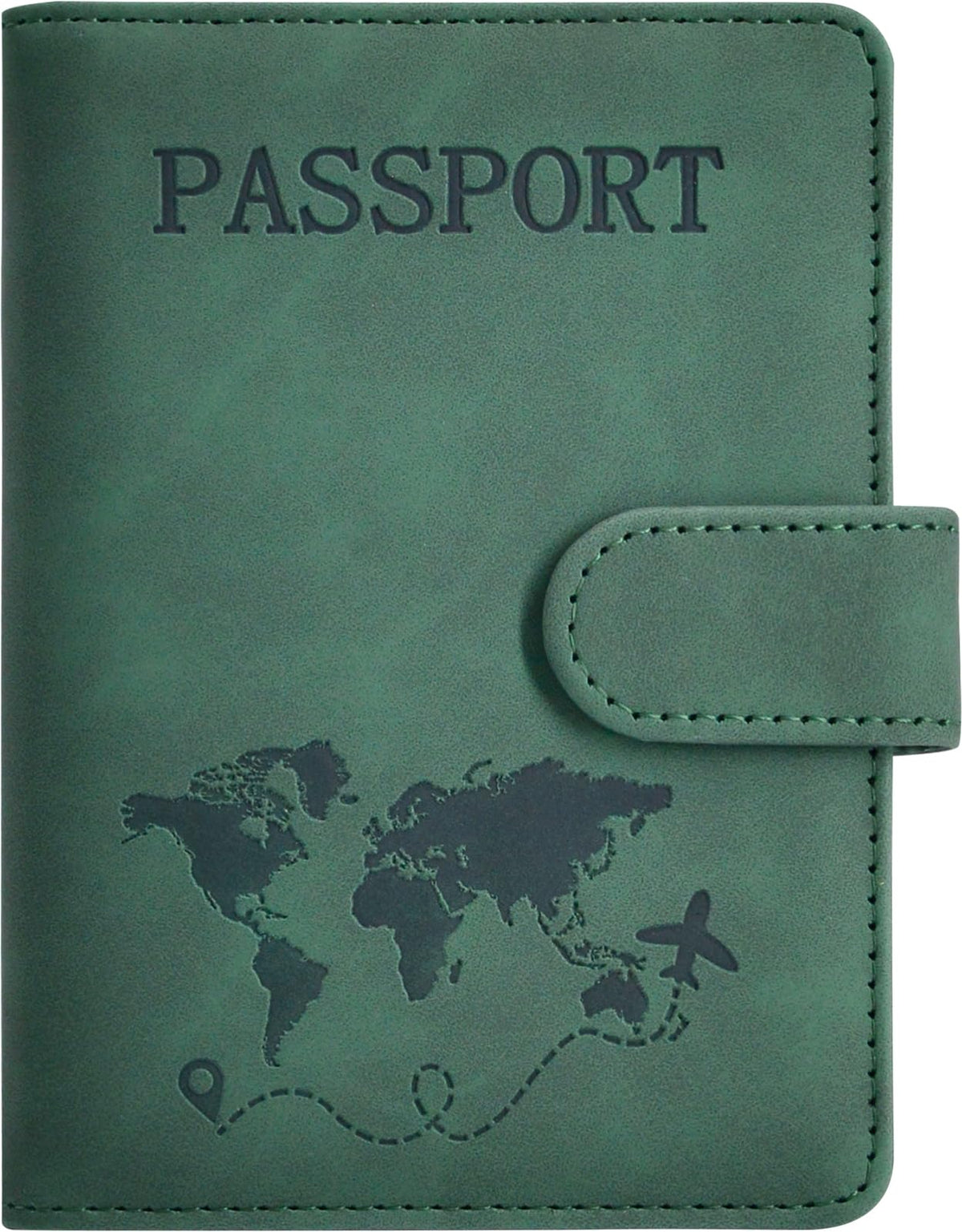 Passport Holder, Leather Travel Wallet RFID Blocking Card Cases Cover
