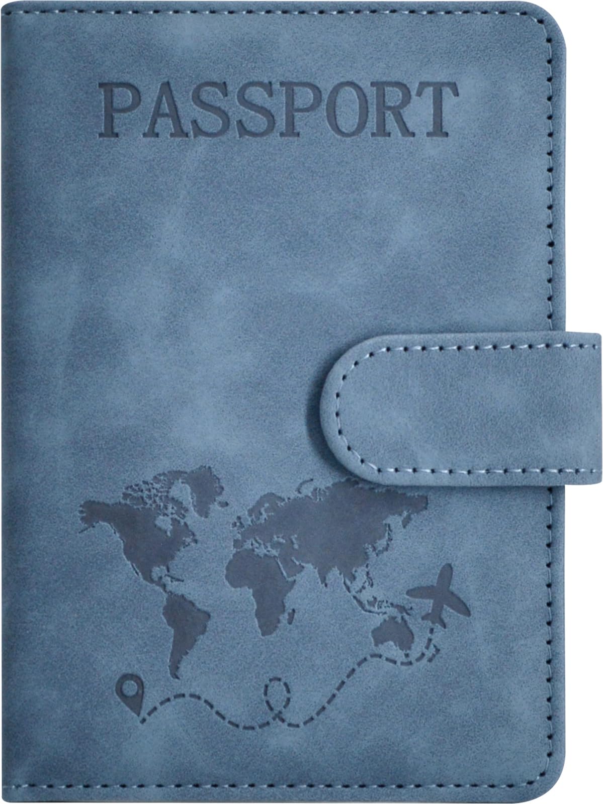 Passport Holder, Leather Travel Wallet RFID Blocking Card Cases Cover