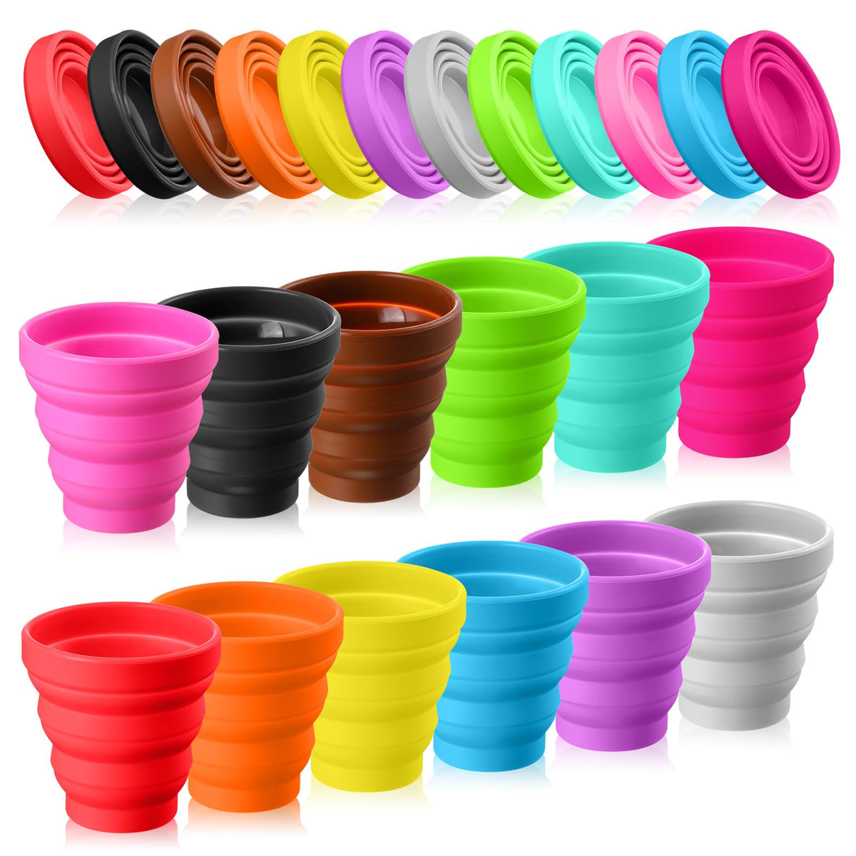 Umigy Silicone Collapsible Cup Without Lids Travel Portable Cup