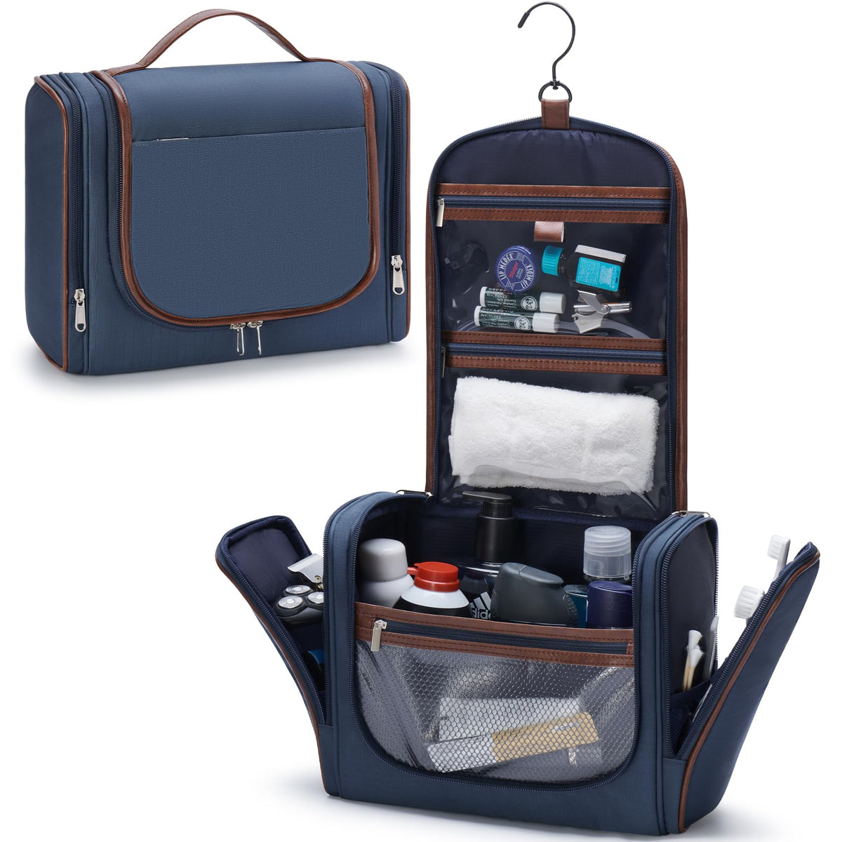 ZAHNI Men’s Hanging Toiletry Bag, Large Capacity Toiletry Organizer
