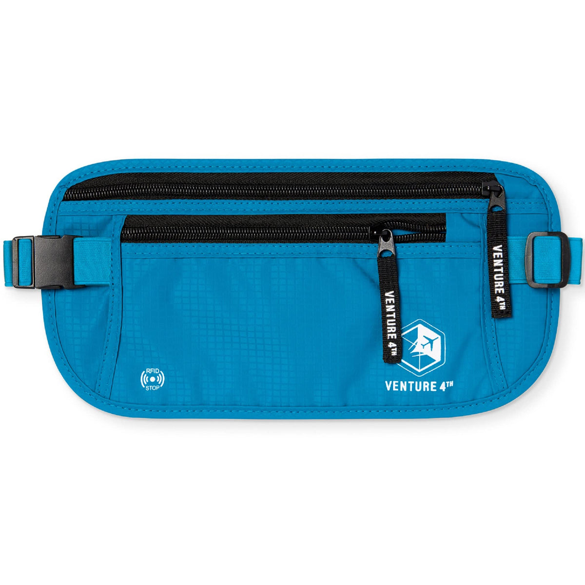 VENTURE 4TH Travel Money Belt, RFID Blocking Passport Holder - Black