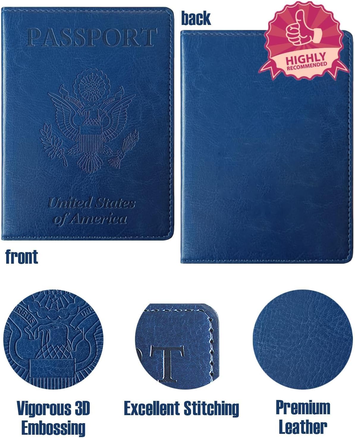 Sizobi Passport Holder for Travel Men, RFID Blocking Passport Covers Case
