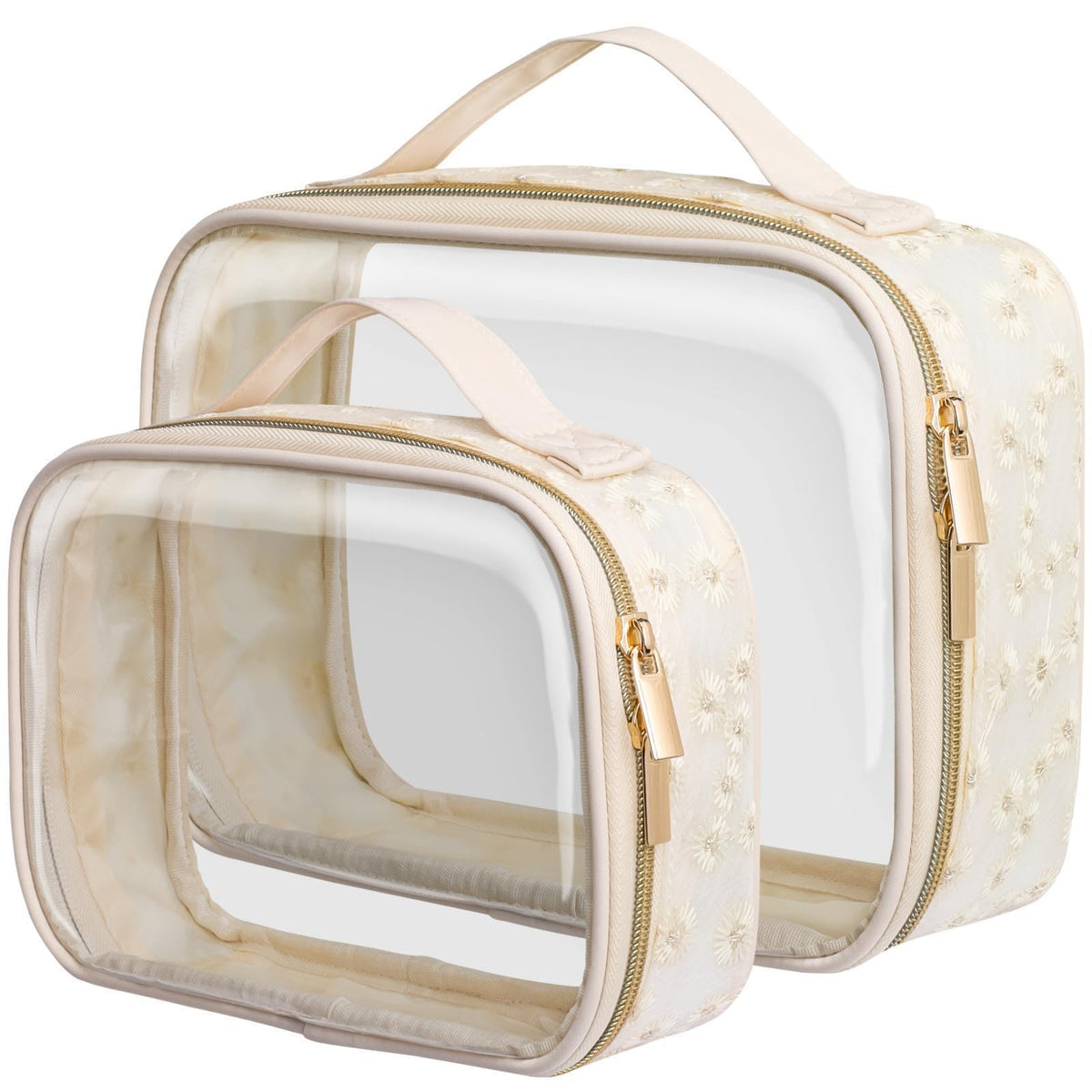 PACKISM Clear Makeup Bag Foldable - TSA Approved Toiletry Bag for Travel