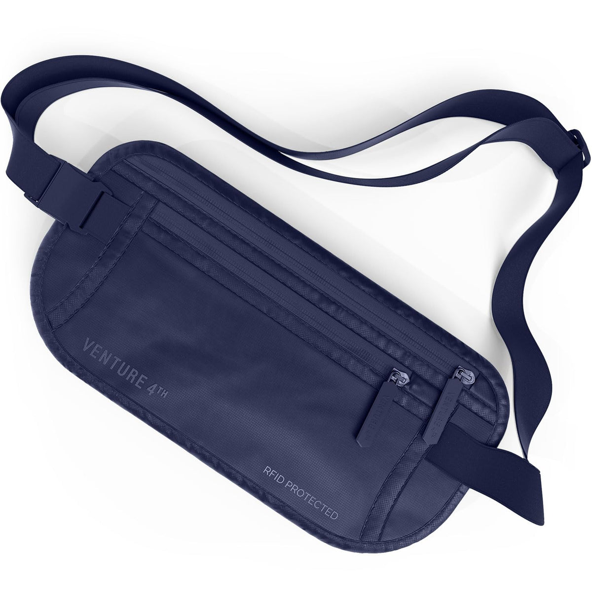VENTURE 4TH Travel Money Belt, RFID Blocking Passport Holder - Black