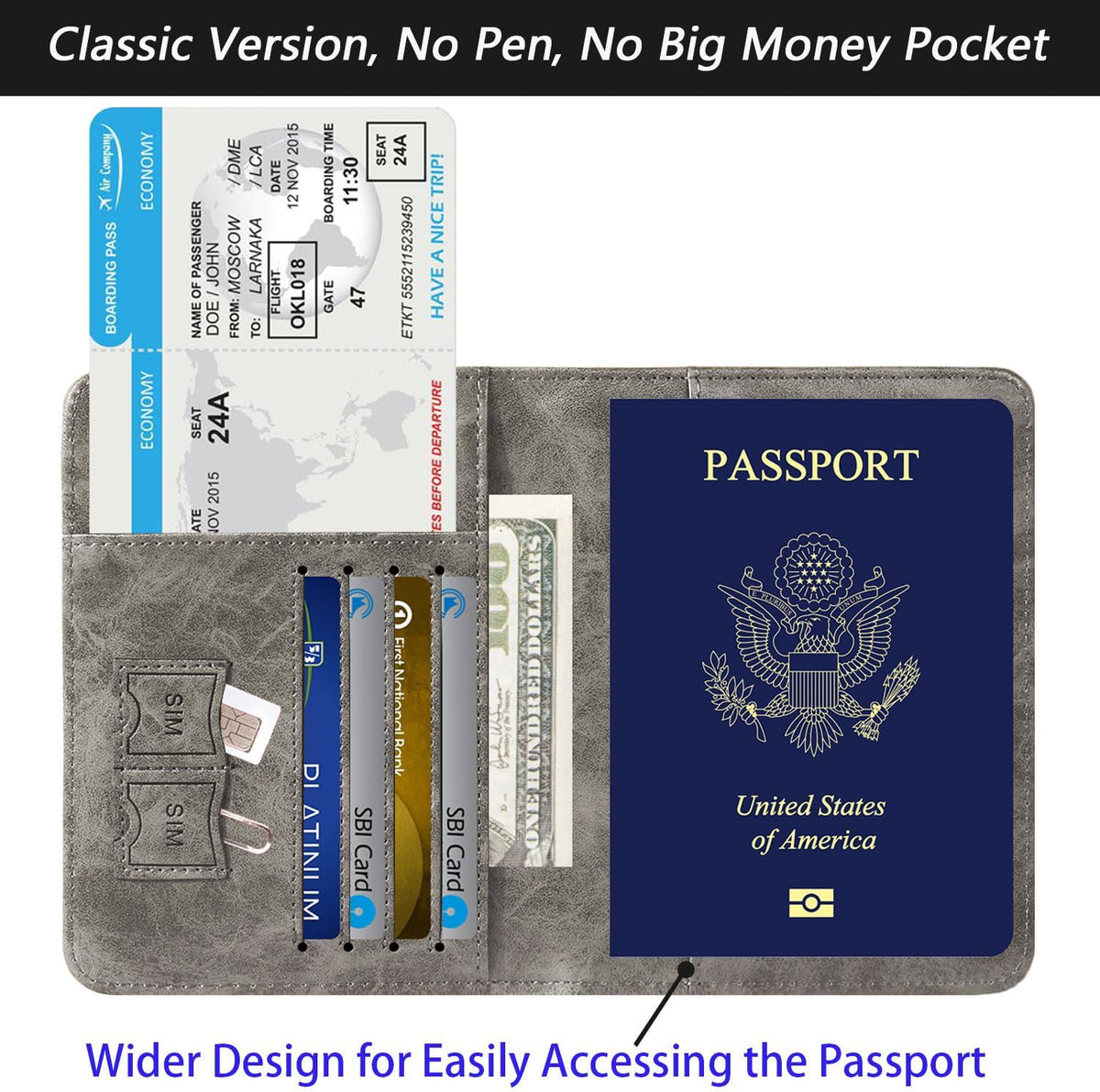Passport Holder, Travel Essentials, Passport Cover, RFID Travel Wallet