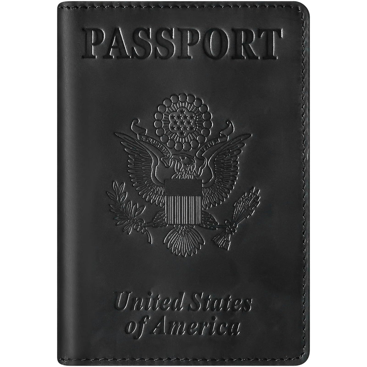 BIAOTIE Premium Leather Passport Holder Covers, Rfid Travel Wallet Passport Document Holder, Travel Essentials Wallet Cover Case for Men and Women (Black)