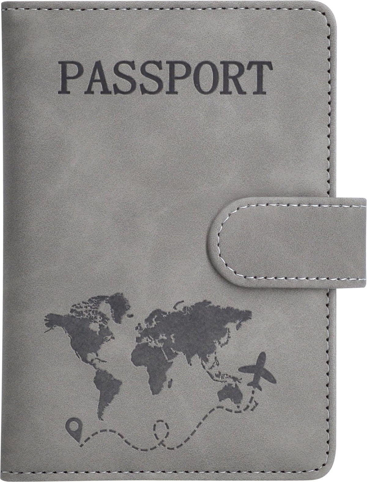 Passport Holder, Leather Travel Wallet RFID Blocking Card Cases Cover