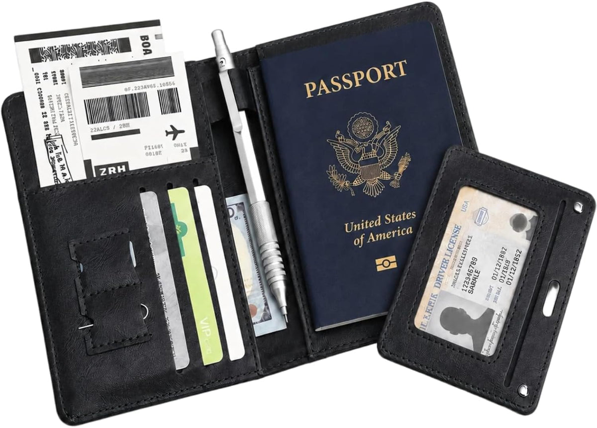 RFID Passport Holder for Travel, Slim Passport Wallet Travel