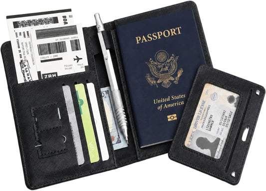 RFID Passport Holder for Travel, Slim Passport Wallet Travel