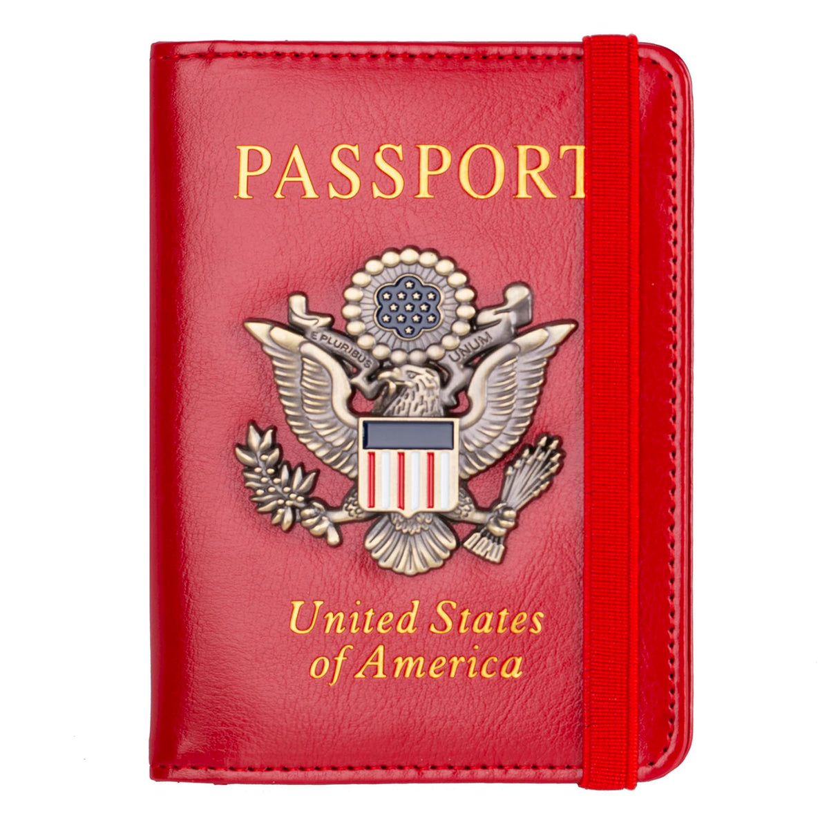 TOURSUIT RFID Blocking Passport Holder, Leather Travel Wallet, Dark Blue