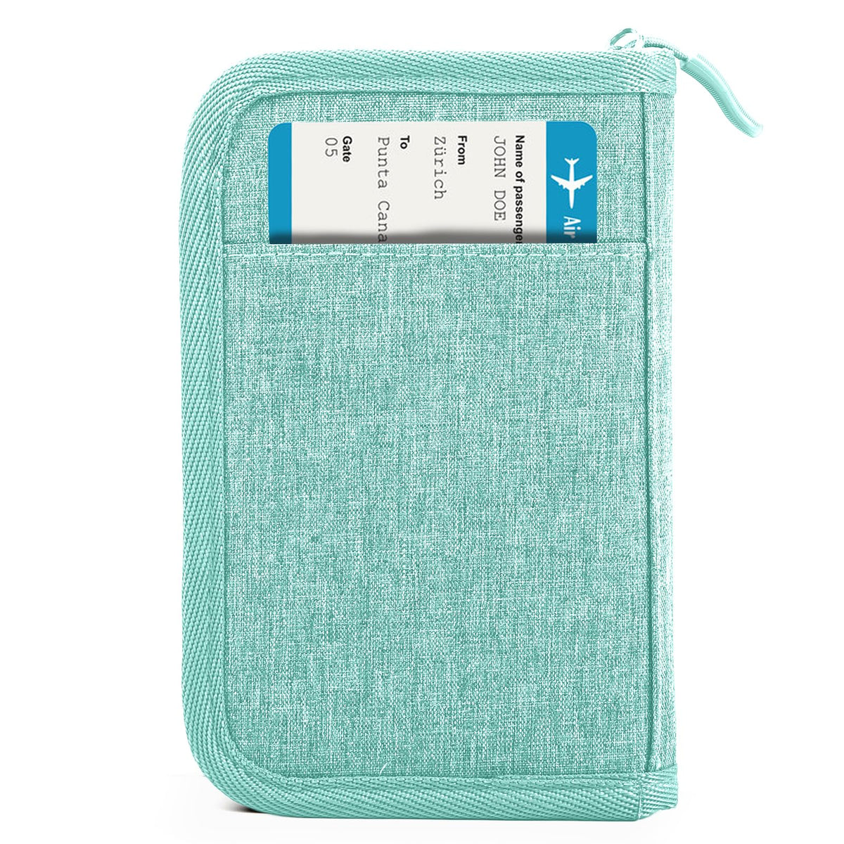 TOPBAG Passport Holder Family, Women Rfid Blocking Passport Wallet, Travel Document Organizer for Premium Wallets, Waterproof Passport Holders Bag for Women & Men Traveling, Credit Cards Case