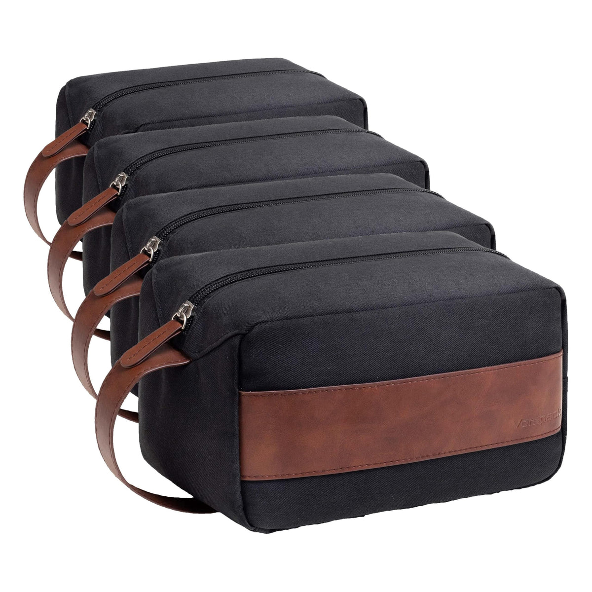 Vorspack Water Resistant Travel Toiletry Bag for Men Women - Black
