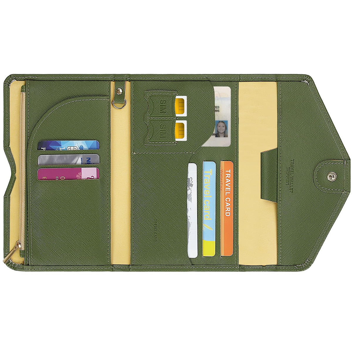 ZOPPEN Passport Holder Travel Wallet Organizer for Women,Black