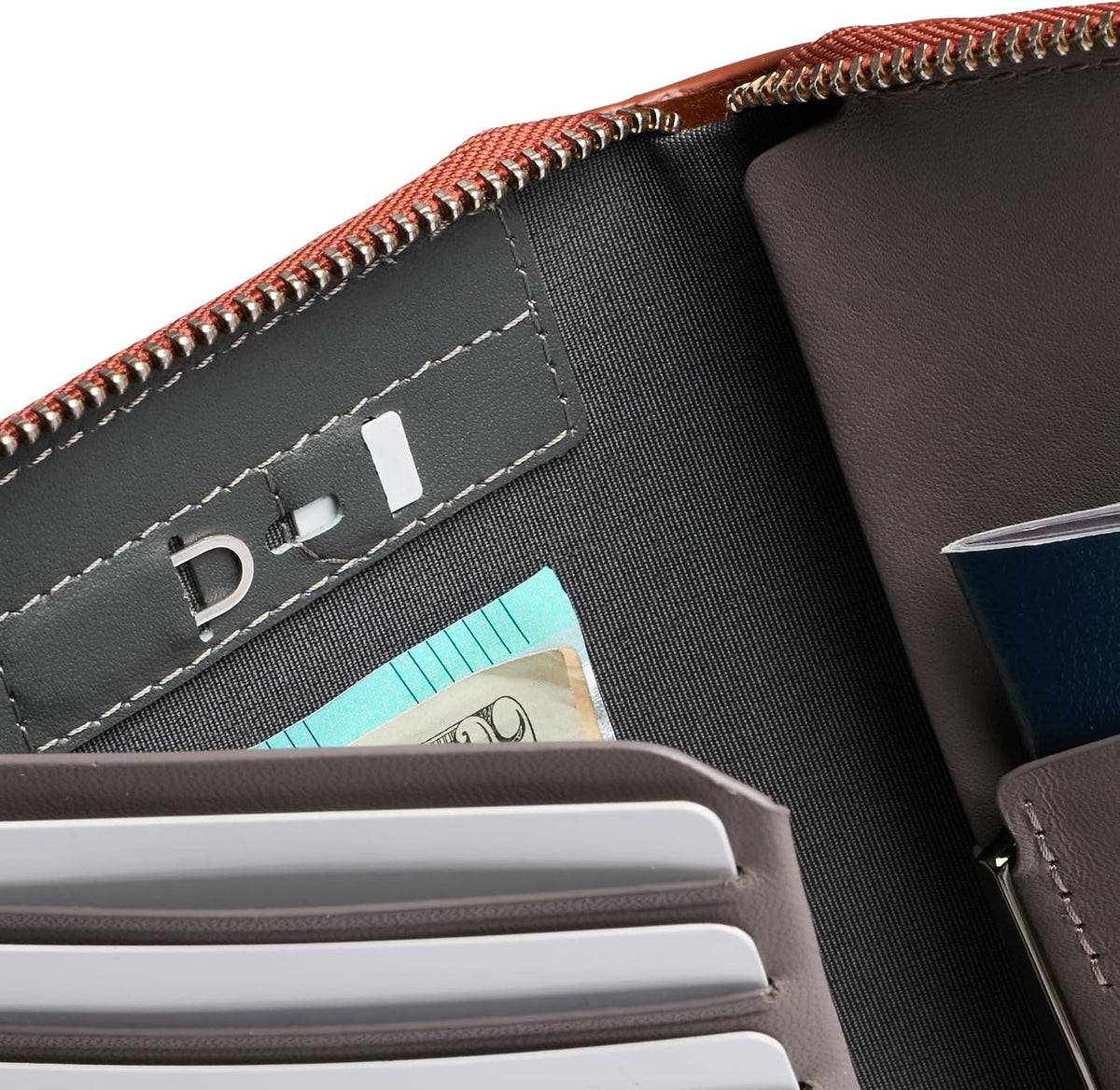 Bellroy Travel Folio, Leather Passport Wallet - Sienna