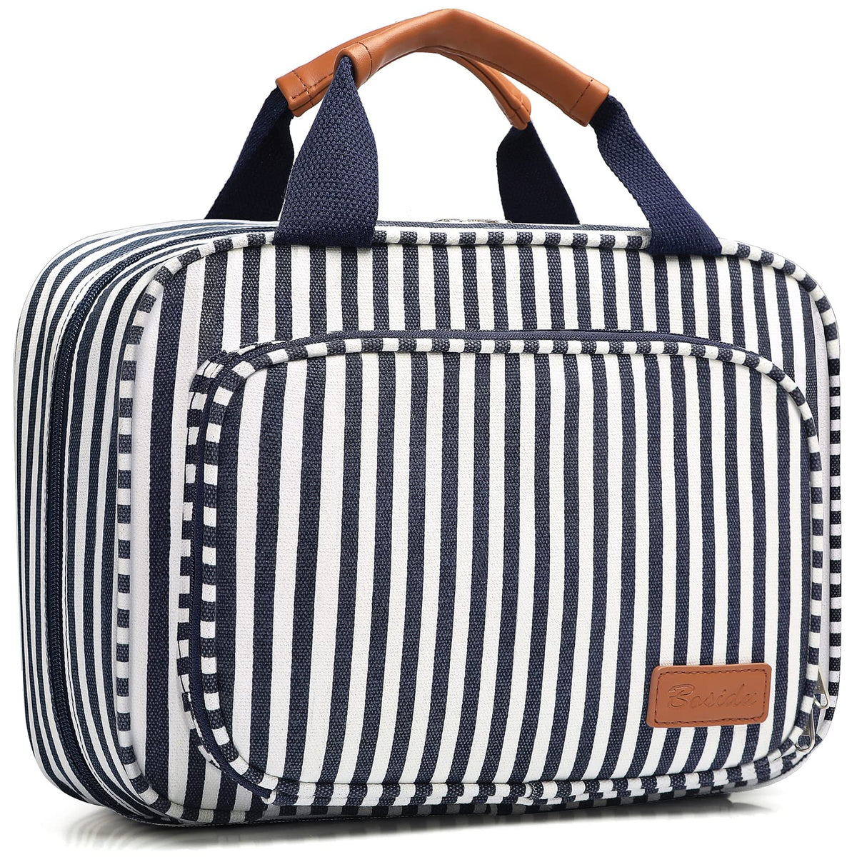 Bosidu Hanging Travel Toiletry Bag,Large Capacity Cosmetic Travel Toiletry Organizer for Women with 4 Compartments & 1 Sturdy Hook,Perfect for Travel/Daily Use/Christmas