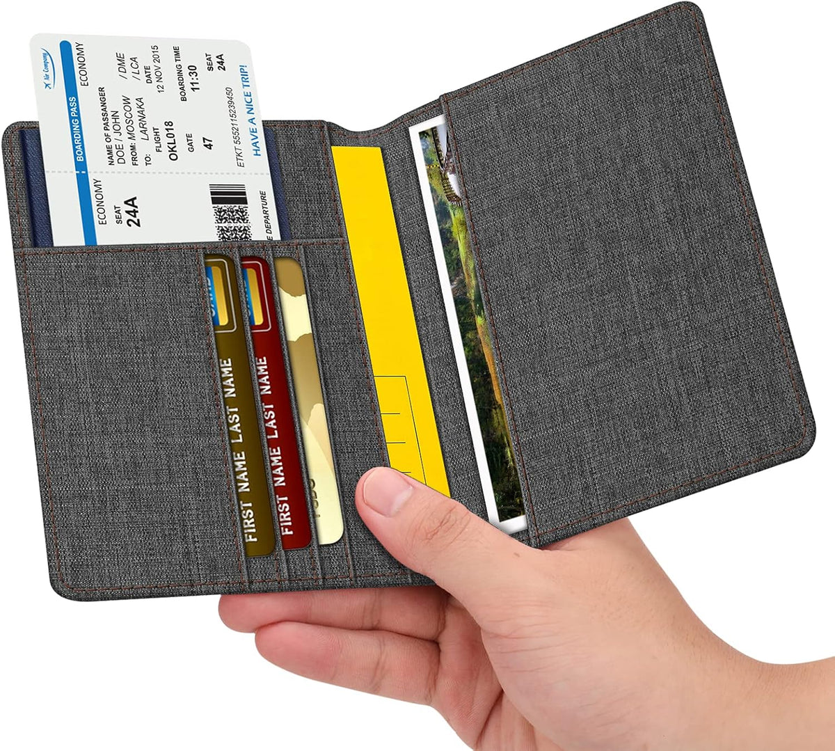 FINTIE Passport Holder, Slim Travel Wallet RFID Blocking Card Case Cover