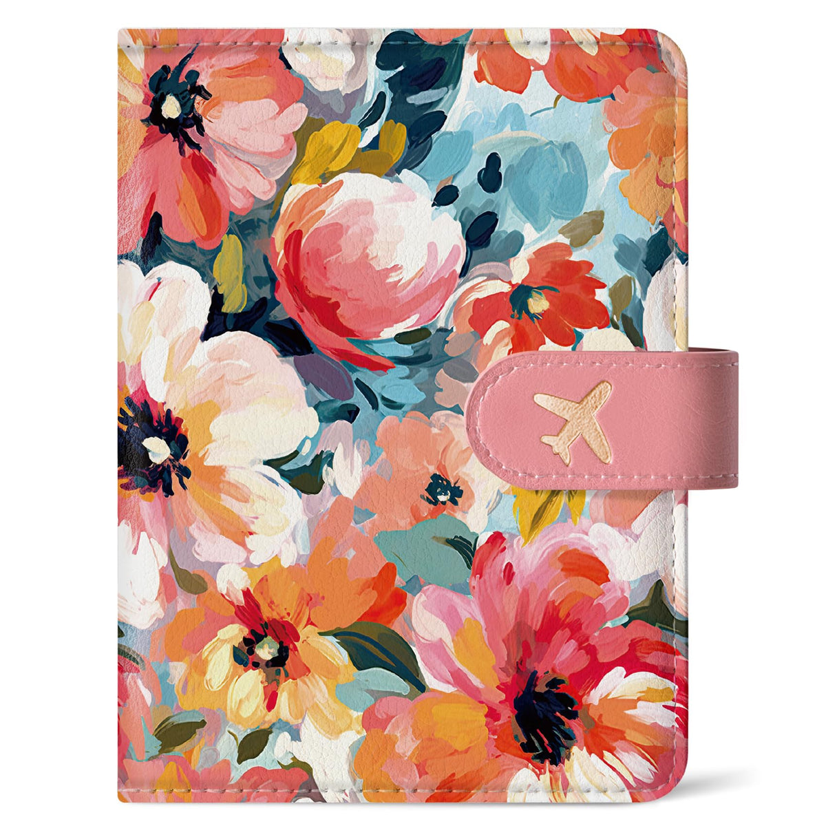 Passport Holder for Travel, RFID Blocking Wallet with Magnetic Closure