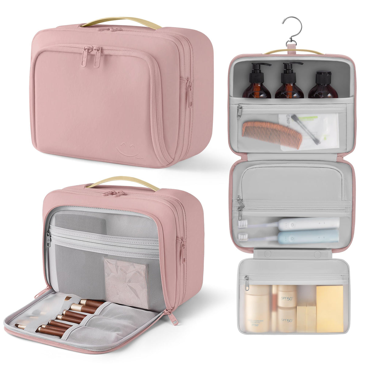 Travel Hanging Toiletry Bag for Women, Makeup Travel Organizer Cosmetic Bag