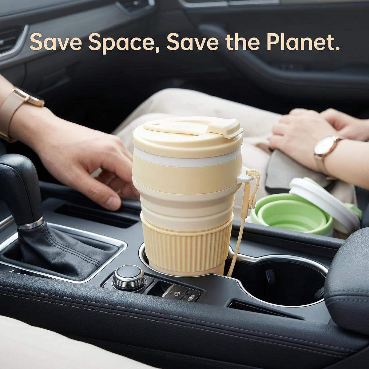 4-Pack Collapsible Cup Reusable – 12oz Leakproof Travel Coffee Mug, Silicone, Foldable & Portable for Hiking, Camping, Office | Lightweight, Heat-Resistant, Easy to Clean, Outdoor & Travel Cup