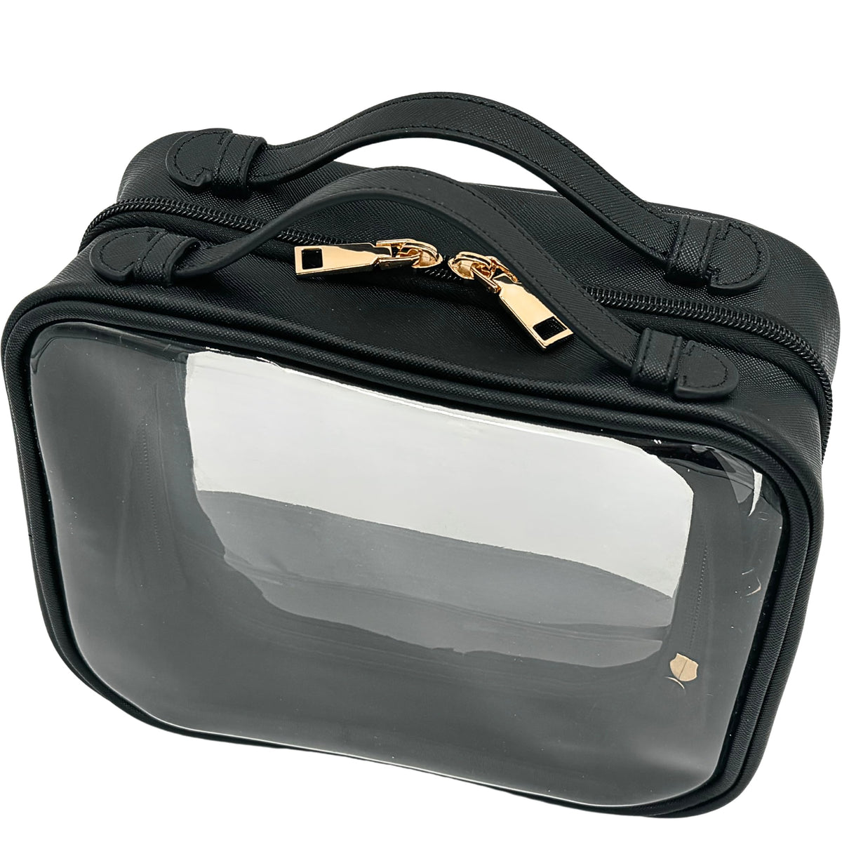 JAZD Clear Makeup Bag Toiletry Bag for Women Cosmetic Case Large Capacity Travel Make Up Bag Organizer Transparent Storage Compartment TSA Approved