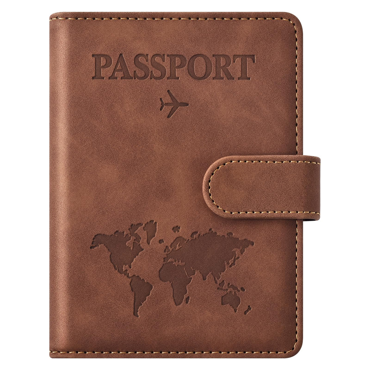 Eoehro Passport Holder for Travel Essentials, Passport Wallet Cover Case for Travel Must Haves Accessories,Passport Book Holders for Women and Men(dark blue)