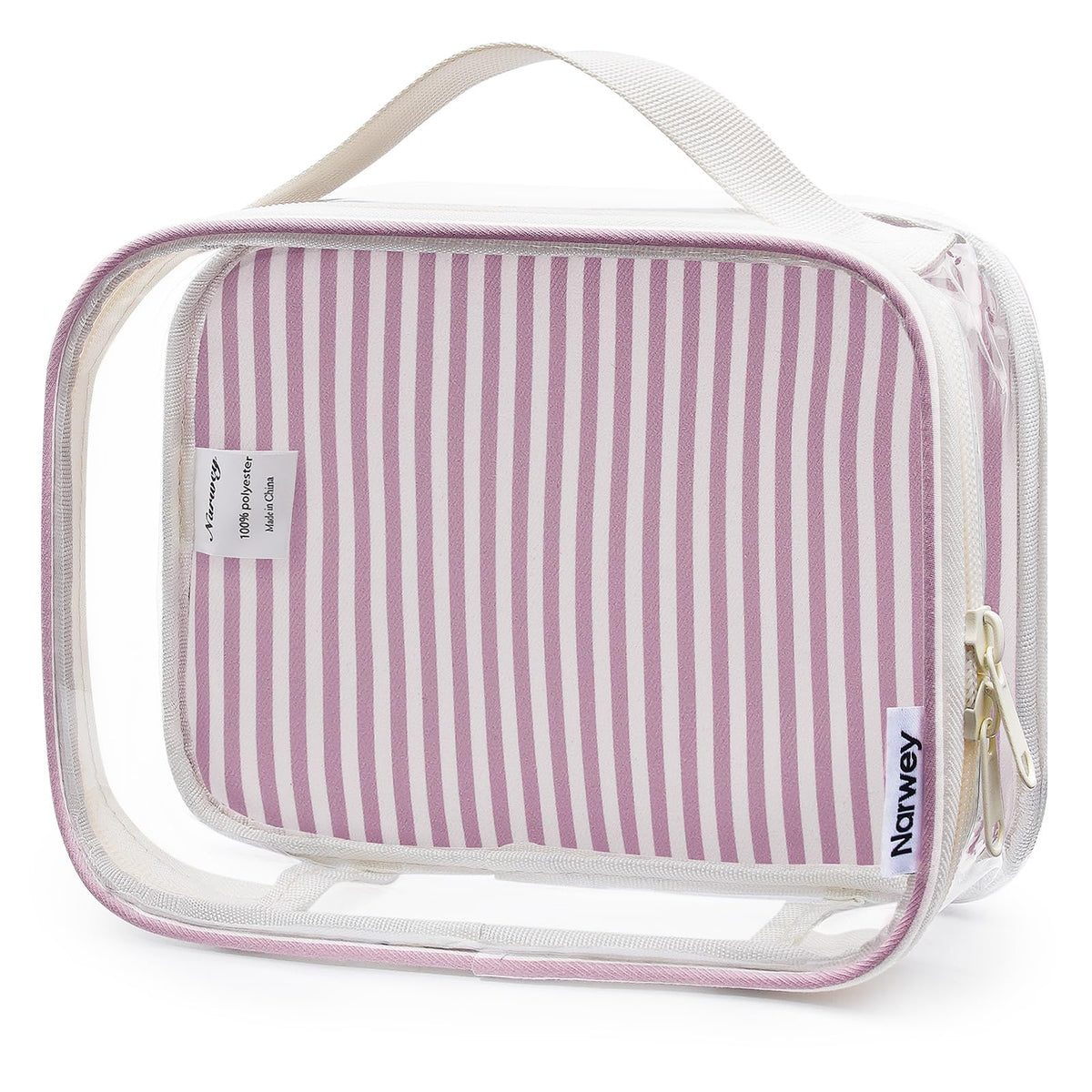 Narwey TSA Approved Toiletry Bag Carry on Clear Toiletry Bag Makeup Bag, Airport Airline Quart Size Travel Bags, Waterproof Portable Compact Cosmetic Make up Organizer Bag (Mint Green Checkerboard)