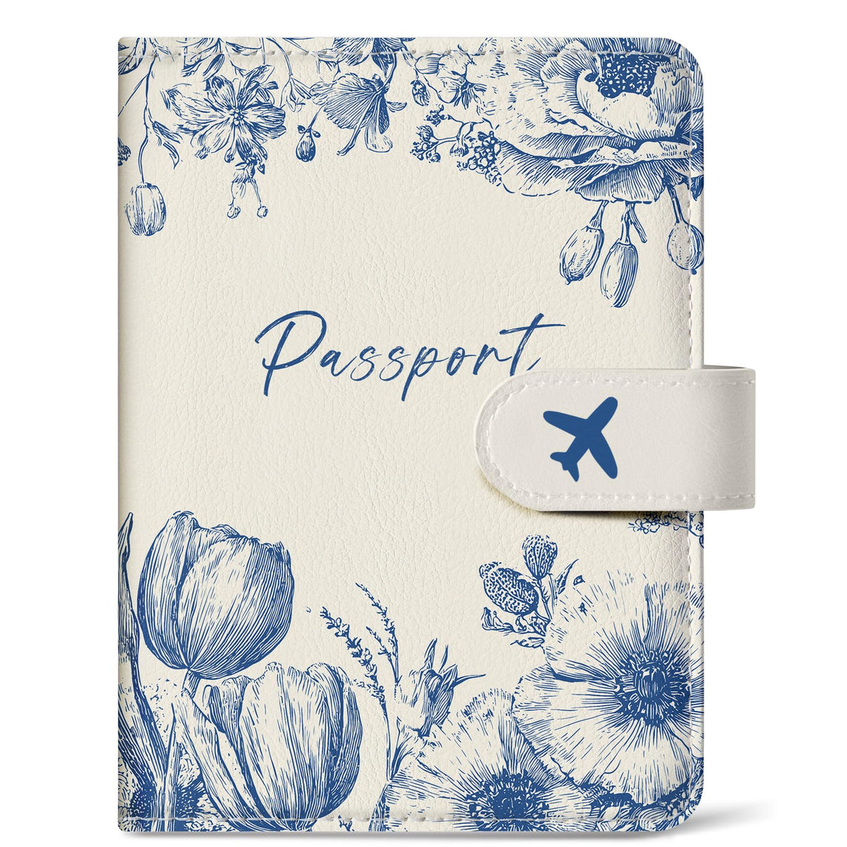 Passport Holder for Travel, RFID Blocking Wallet with Magnetic Closure