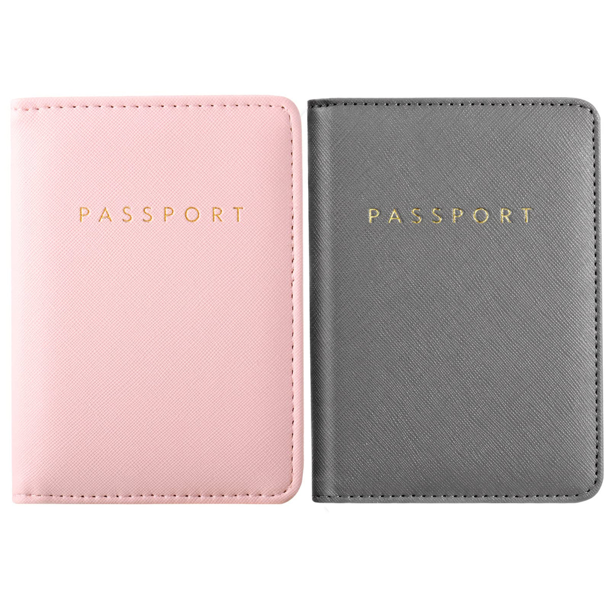 Frienda 2 Pcs Passport Holder Covers Waterproof Leather