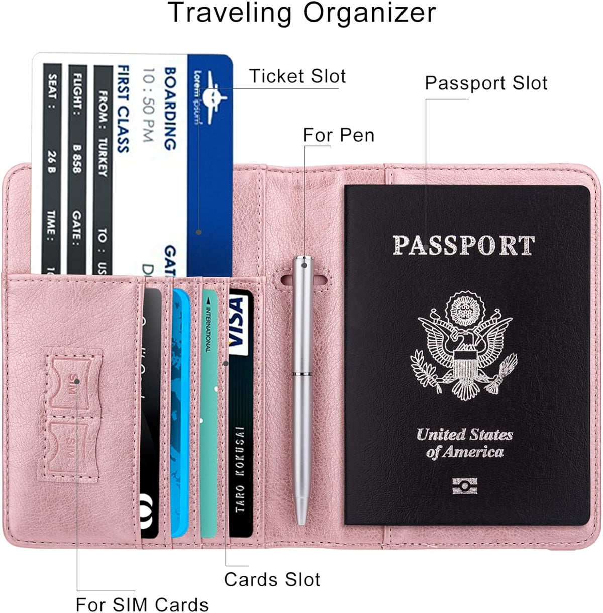 WALNEW Passport Holder for Travel, RFID Blocking Passport Wallet & Cover