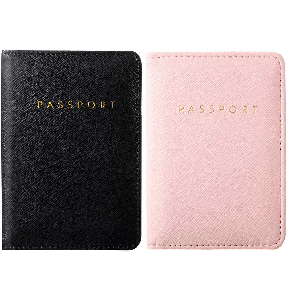 Frienda 2 Pcs Passport Holder Covers Waterproof Leather