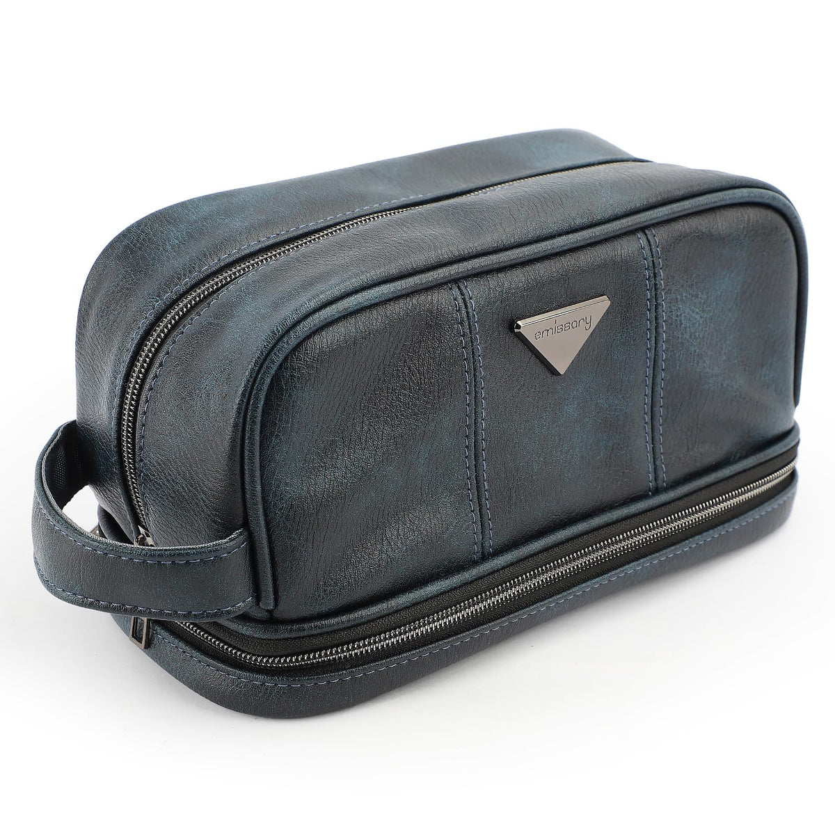 emissary Leather Travel Toiletry Bag for Men, Dopp Kit - Coffee