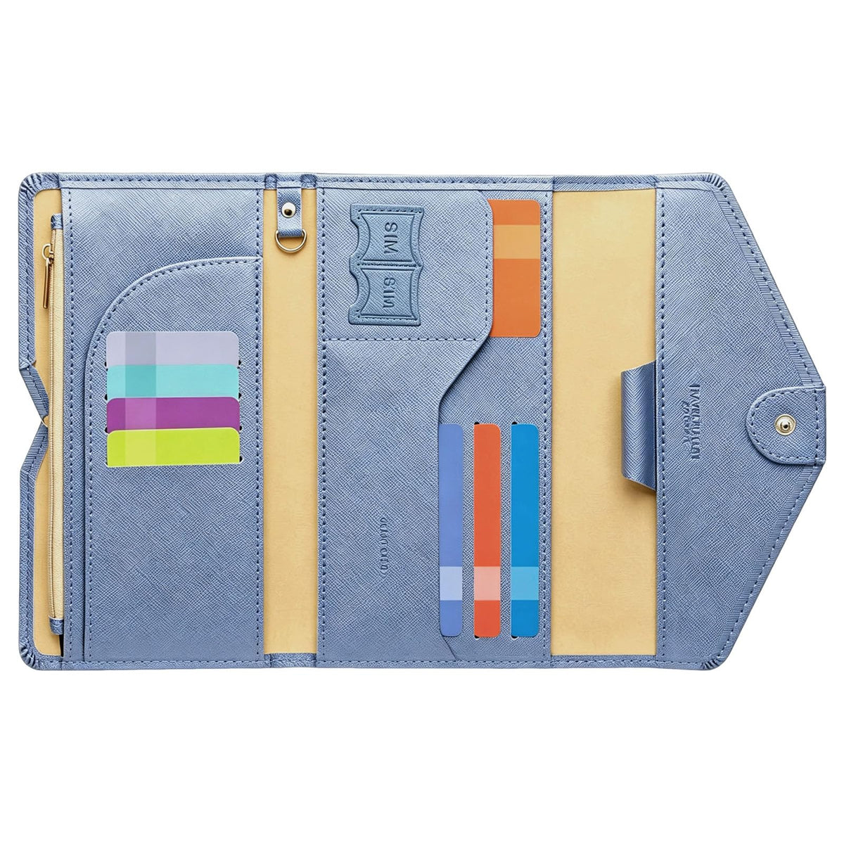 ZOPPEN Passport Holder Travel Wallet Organizer for Women,Black