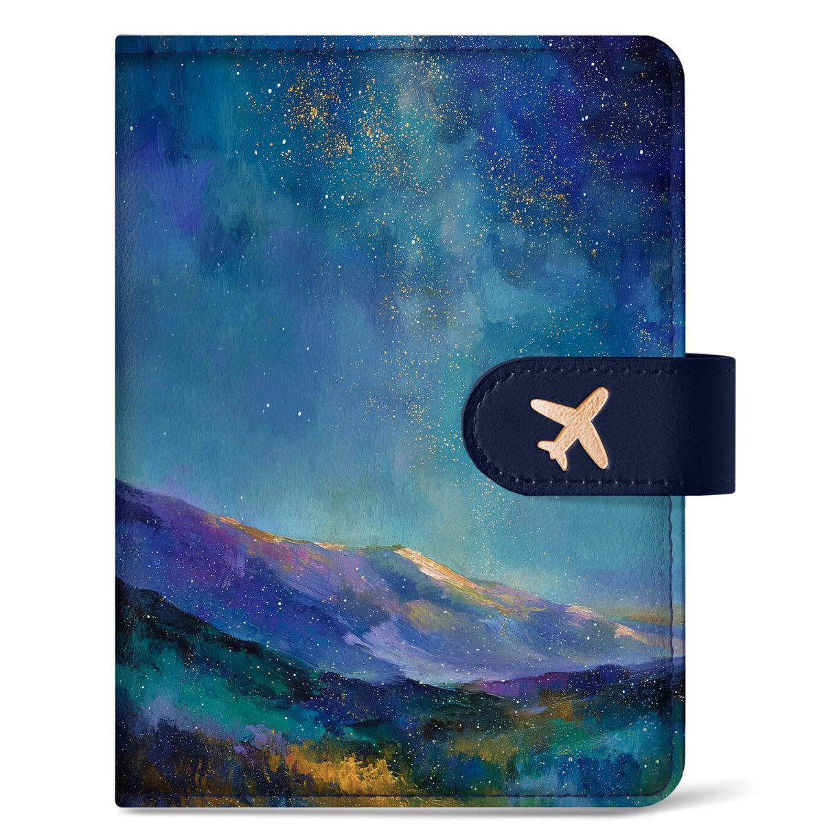 Passport Holder for Travel, RFID Blocking Wallet with Magnetic Closure