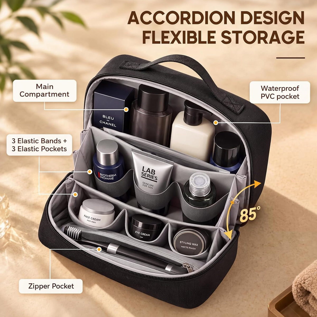 Toiletry Bag for Men,Mens Travel Toiletry Bag Organizer