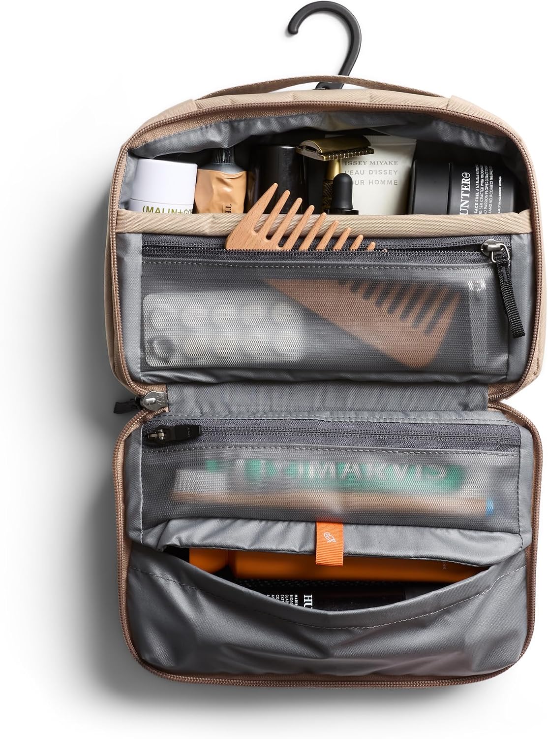 Bellroy Hanging Toiletry Kit 3L, Travel Toiletry Bag - Stone