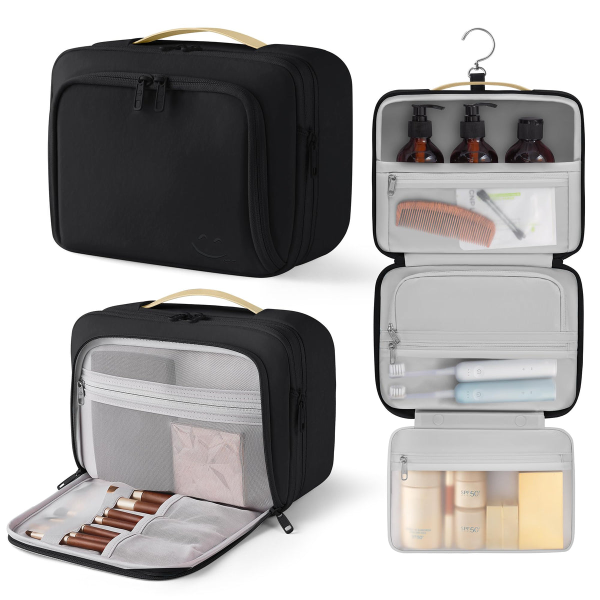 Travel Hanging Toiletry Bag for Women, Makeup Travel Organizer Cosmetic Bag