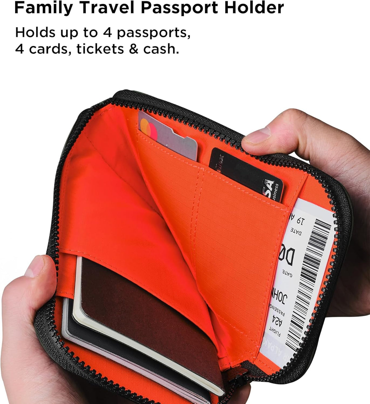 ALPAKA Zip Travel Wallet RFID Blocking Passport Holder Green