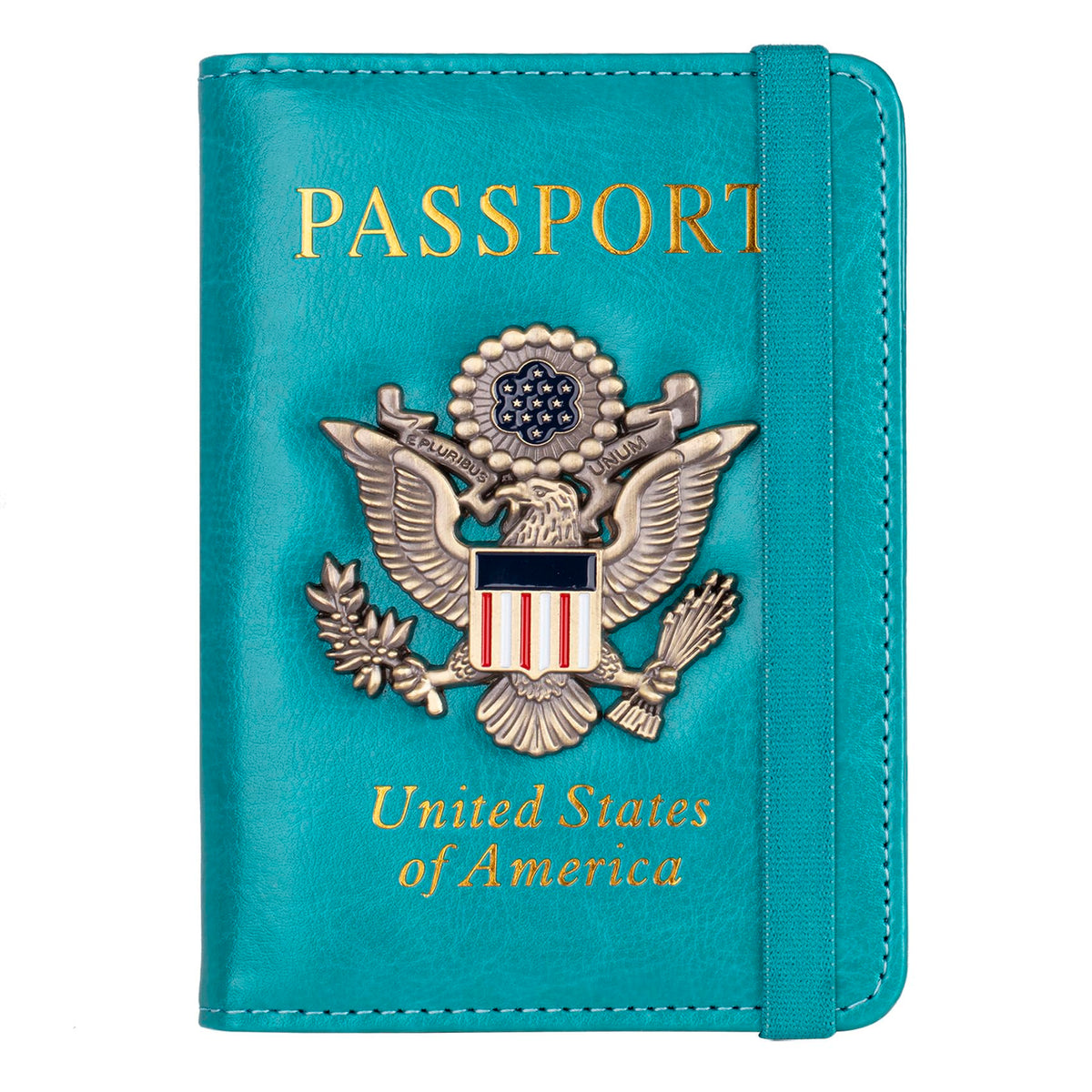 TOURSUIT RFID Blocking Passport Holder, Leather Travel Wallet, Dark Blue