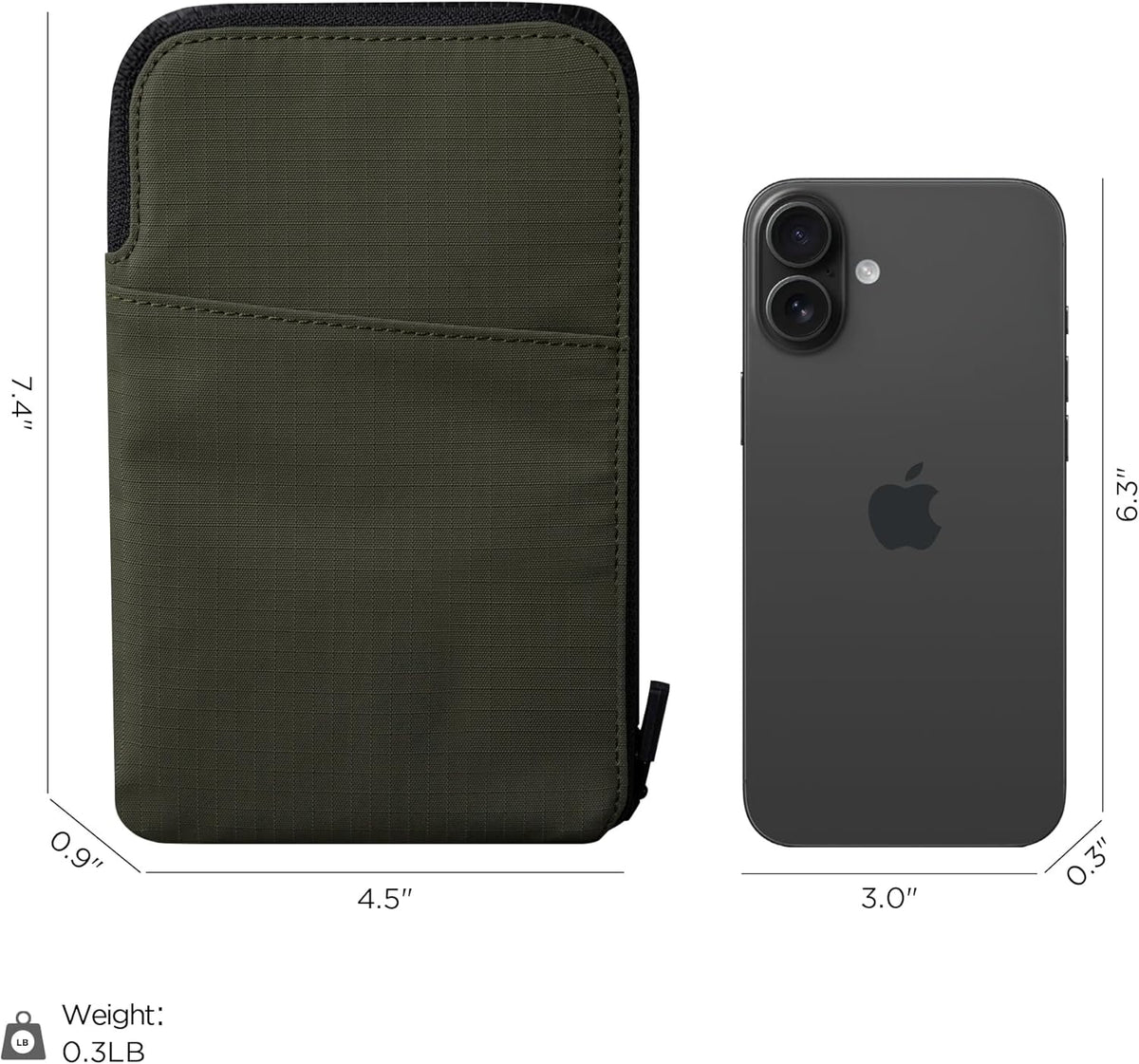ALPAKA Zip Travel Wallet RFID Blocking Passport Holder Green